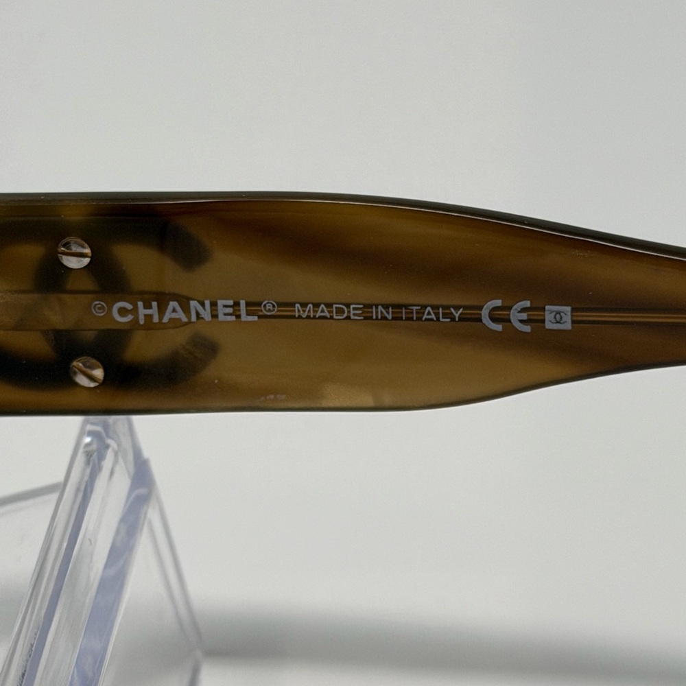 CHANEL Studded CoCo Mark logo Brown Sunglasses with box and COA - Picture 5 of 10
